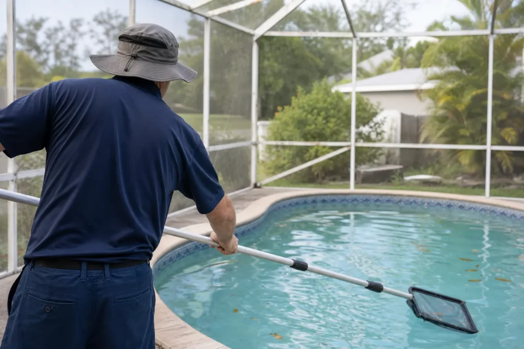 Residential pool maintenance service in The Villages Florida